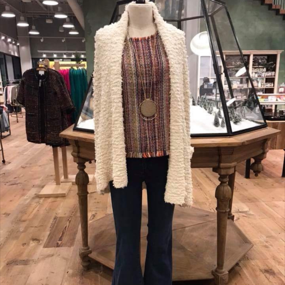 Anthropologie Maron Sleeveless Tweed Shell Top Multicolor Size 10